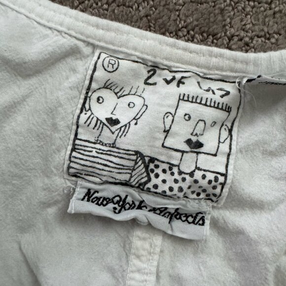 Vintage White 90s Romper '2 OF US' 100% Cotton - Picture 4 of 5